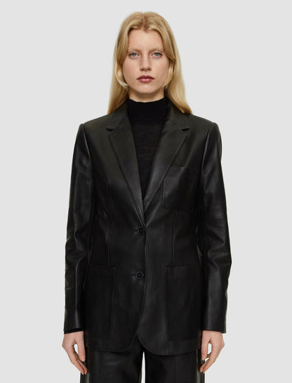 JOSEPH Fashion Women Nappa Leather Jacques Jacket Black