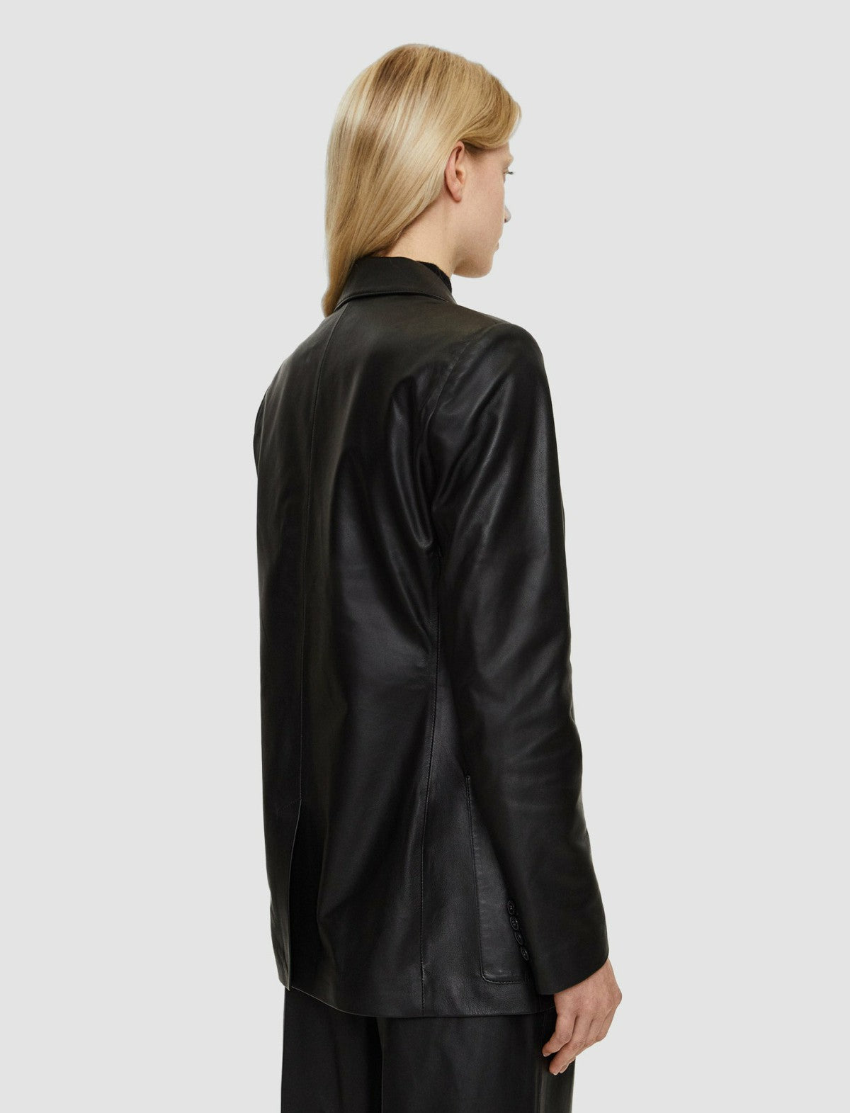 JOSEPH Fashion Women Nappa Leather Jacques Jacket Black