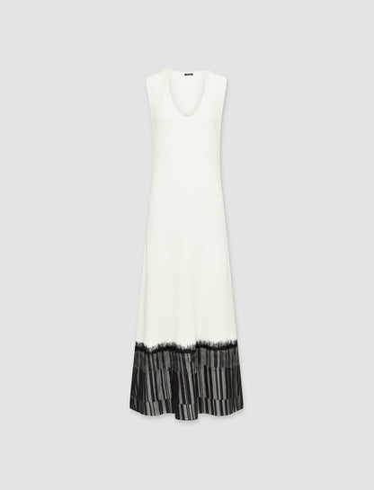 JOSEPH Fashion Women Knit Lace Dress Ivory