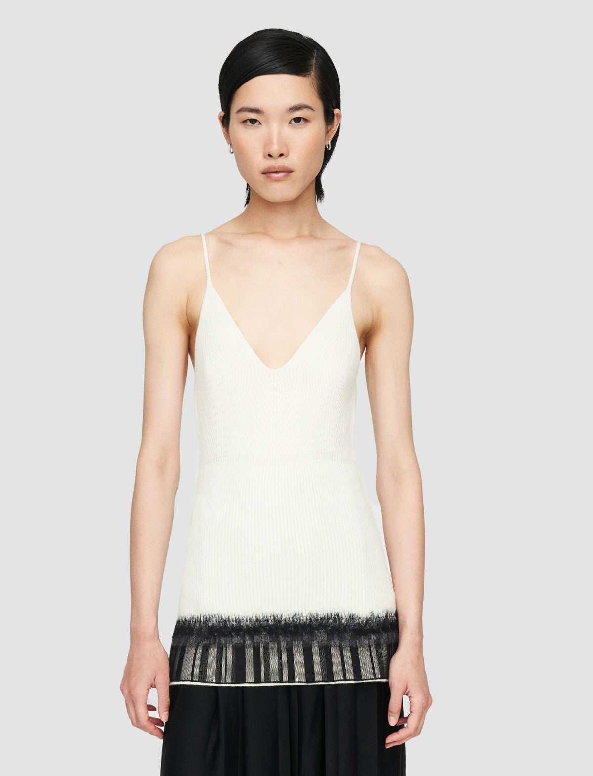 JOSEPH Fashion Women Knit Lace Top Ivory