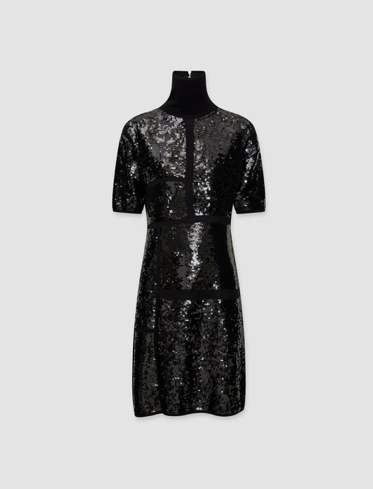 JOSEPH Fashion Women Sequins Knit Dress Black