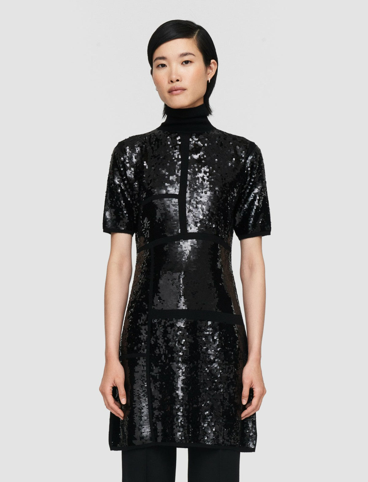 JOSEPH Fashion Women Sequins Knit Dress Black