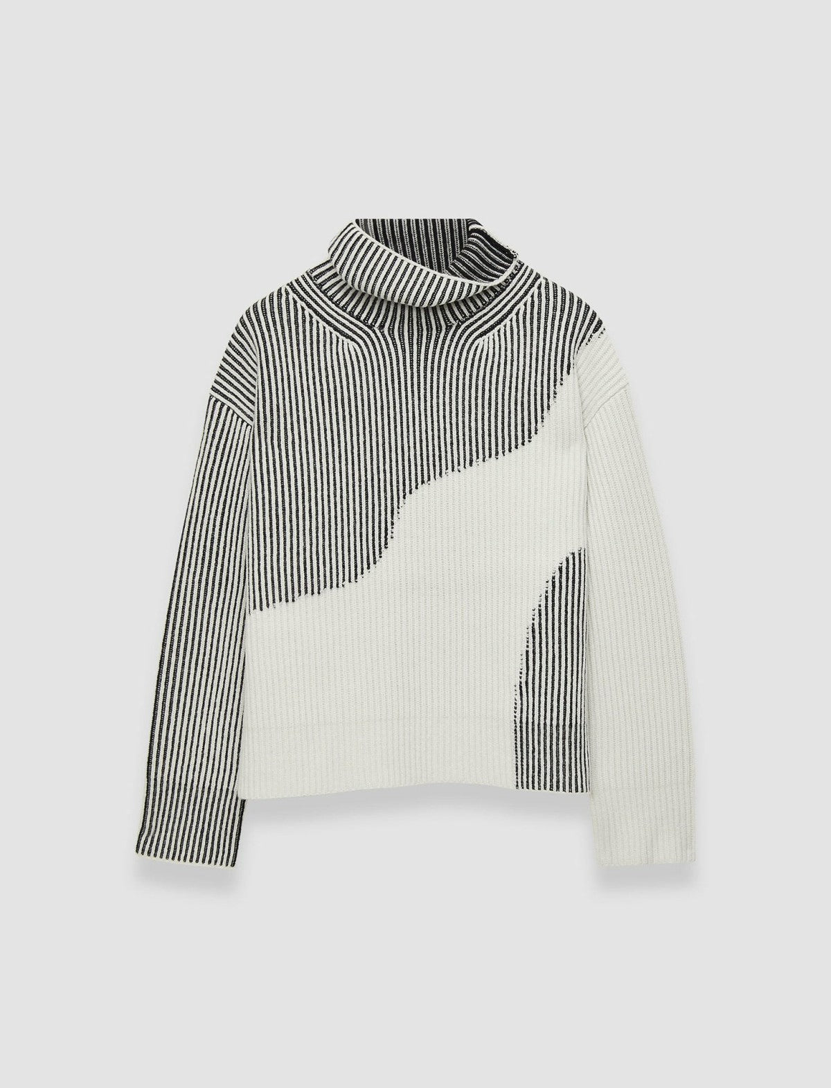 JOSEPH Fashion Women Cardigan Stitch Animation High Neck Jumper Putty Combo