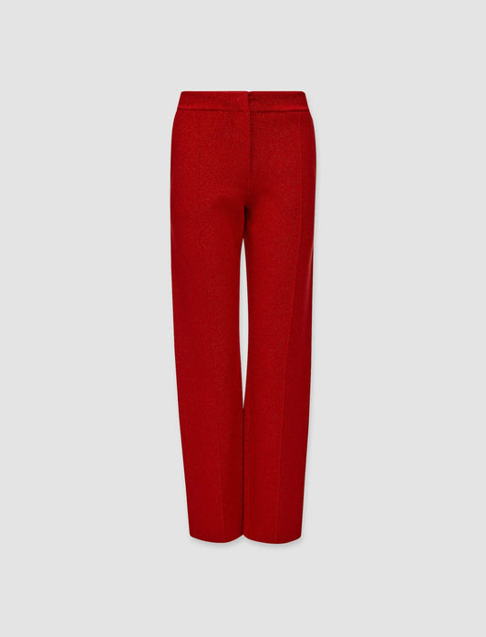 JOSEPH Fashion Women Lurex Trousers Red