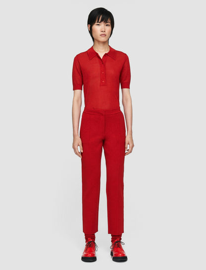 JOSEPH Fashion Women Lurex Trousers Red