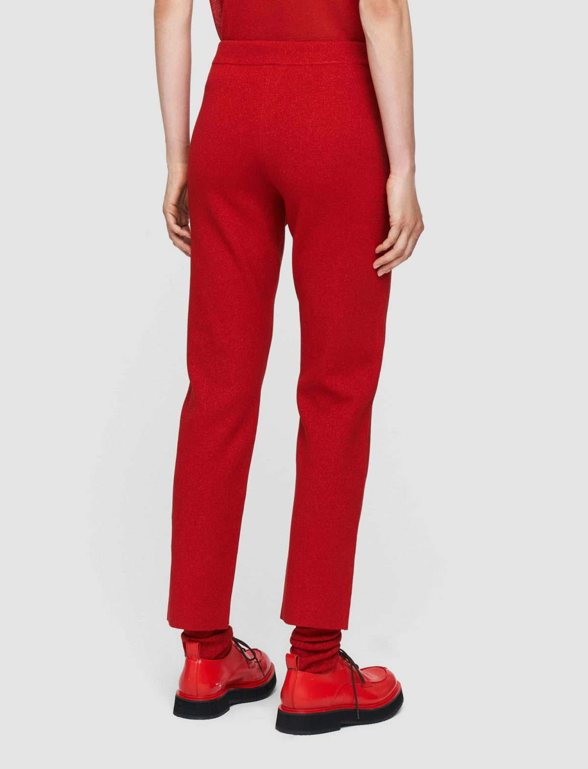 JOSEPH Fashion Women Lurex Trousers Red