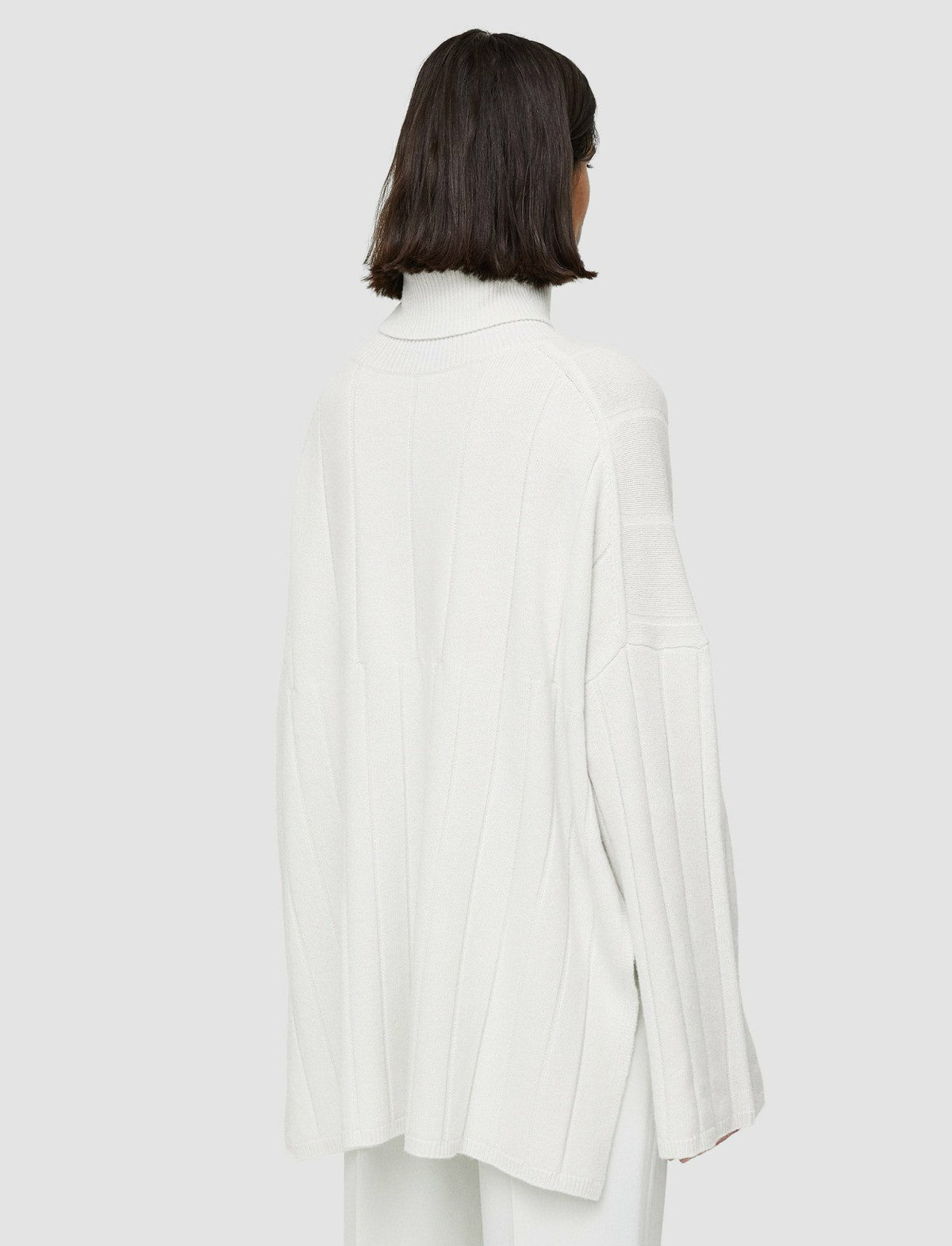 JOSEPH Fashion Women Oversize Knit Poncho Jumper Putty