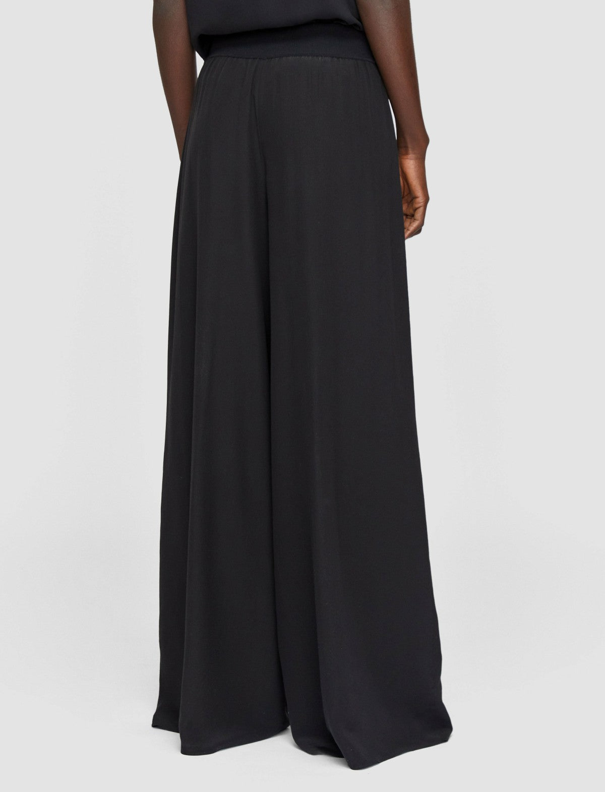 JOSEPH Fashion Women Hulin Crepe de Soie Silk Trousers Black