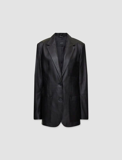 JOSEPH Fashion Women Nappa Leather Jacques Jacket Black