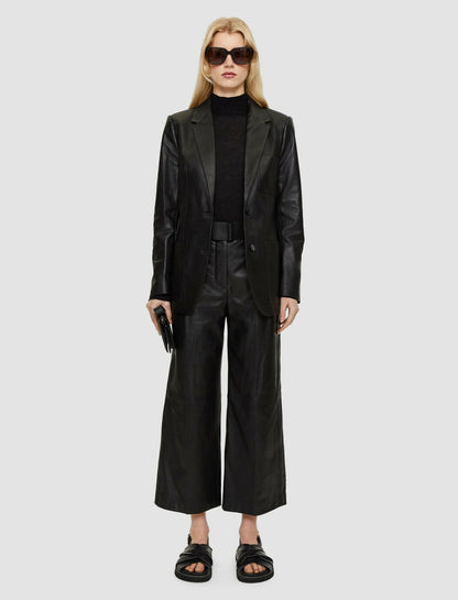 JOSEPH Fashion Women Nappa Leather Jacques Jacket Black