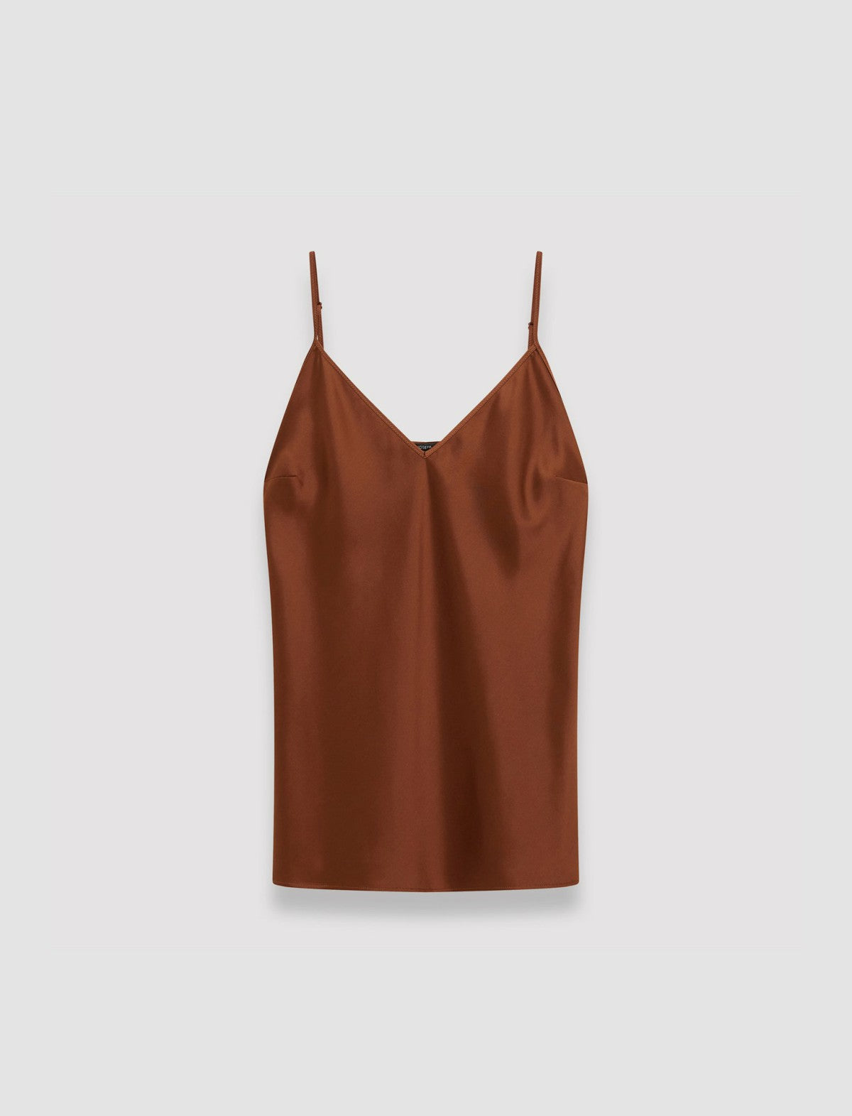 JOSEPH Fashion Women Clea Silk Satin Camisole Mahogany