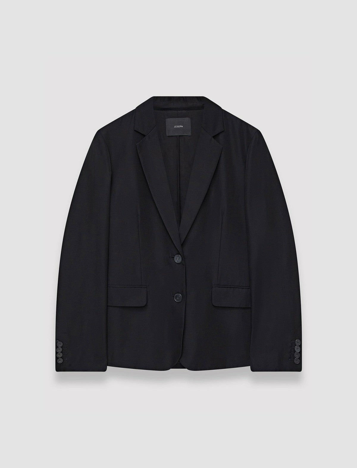 JOSEPH Fashion Women Soft Cotton Silk Belmore Jacket Black