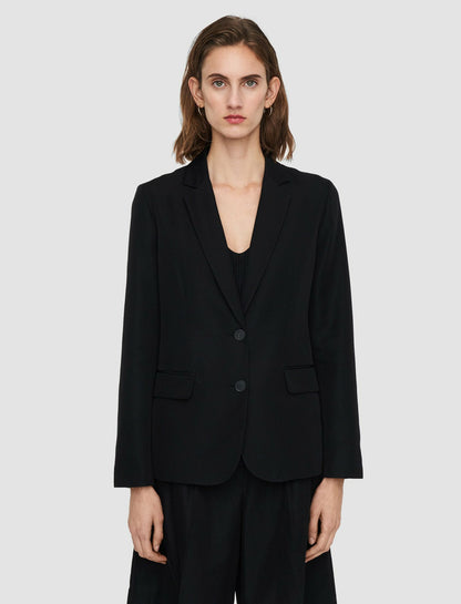 JOSEPH Fashion Women Soft Cotton Silk Belmore Jacket Black
