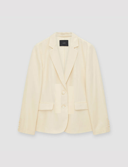 JOSEPH Fashion Women Soft Cotton Silk Belmore Jacket Alabaster
