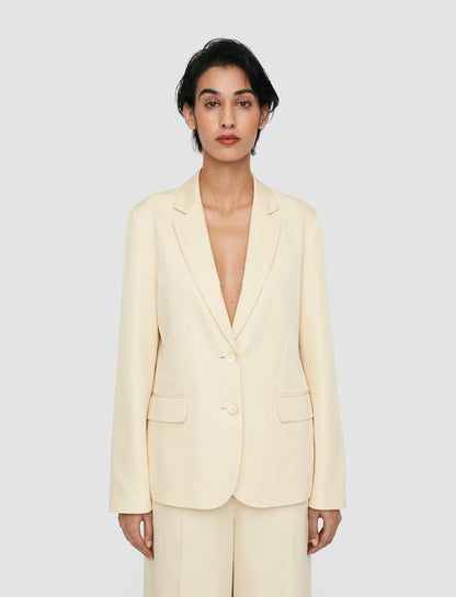 JOSEPH Fashion Women Soft Cotton Silk Belmore Jacket Alabaster
