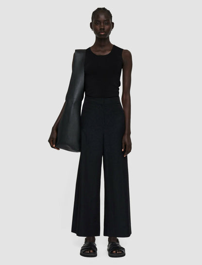 JOSEPH Fashion Women Soft Cotton Silk Thurlow Trousers Black