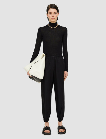 JOSEPH Fashion Women Taio Soft Cotton Silk Trousers Black