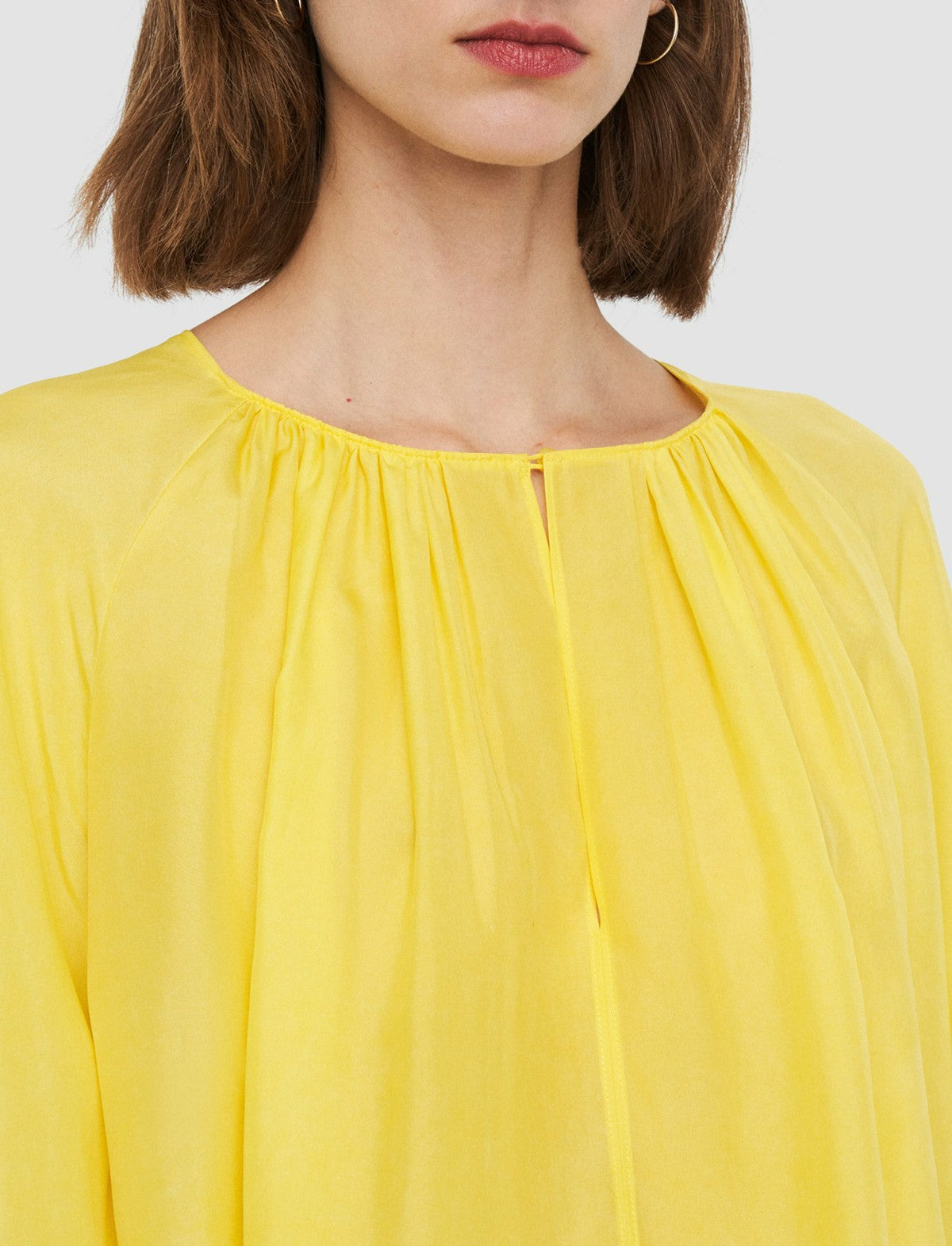 JOSEPH Fashion Women Silk Habotai Baume Blouse Sunshine
