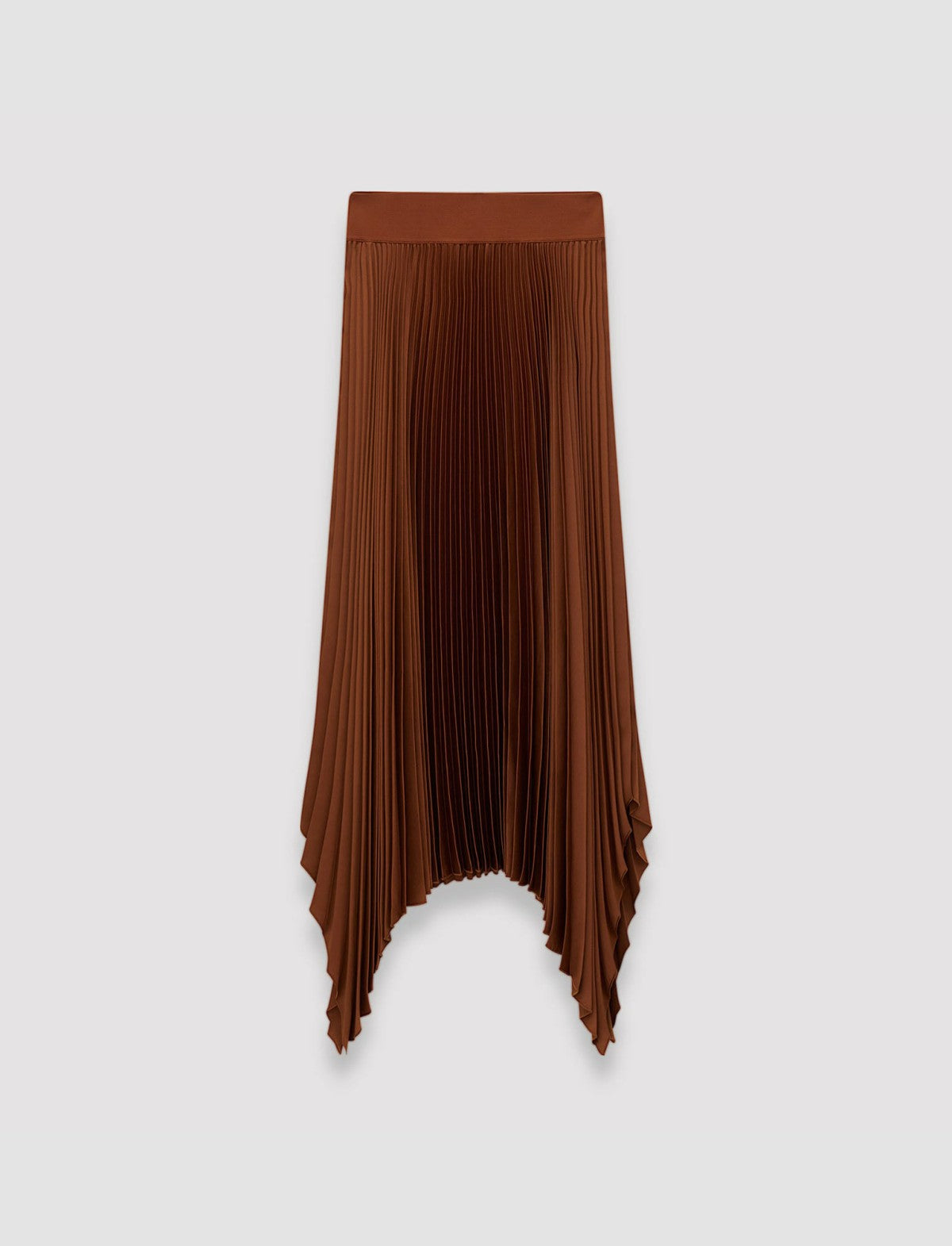 JOSEPH Fashion Women Ade Knit Weave Plissé Skirt Mahogany