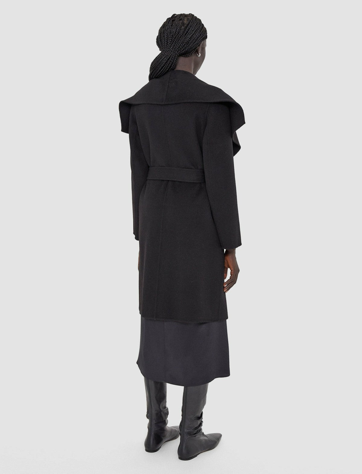 JOSEPH Fashion Women Double Face Cashmere Granby Coat Black