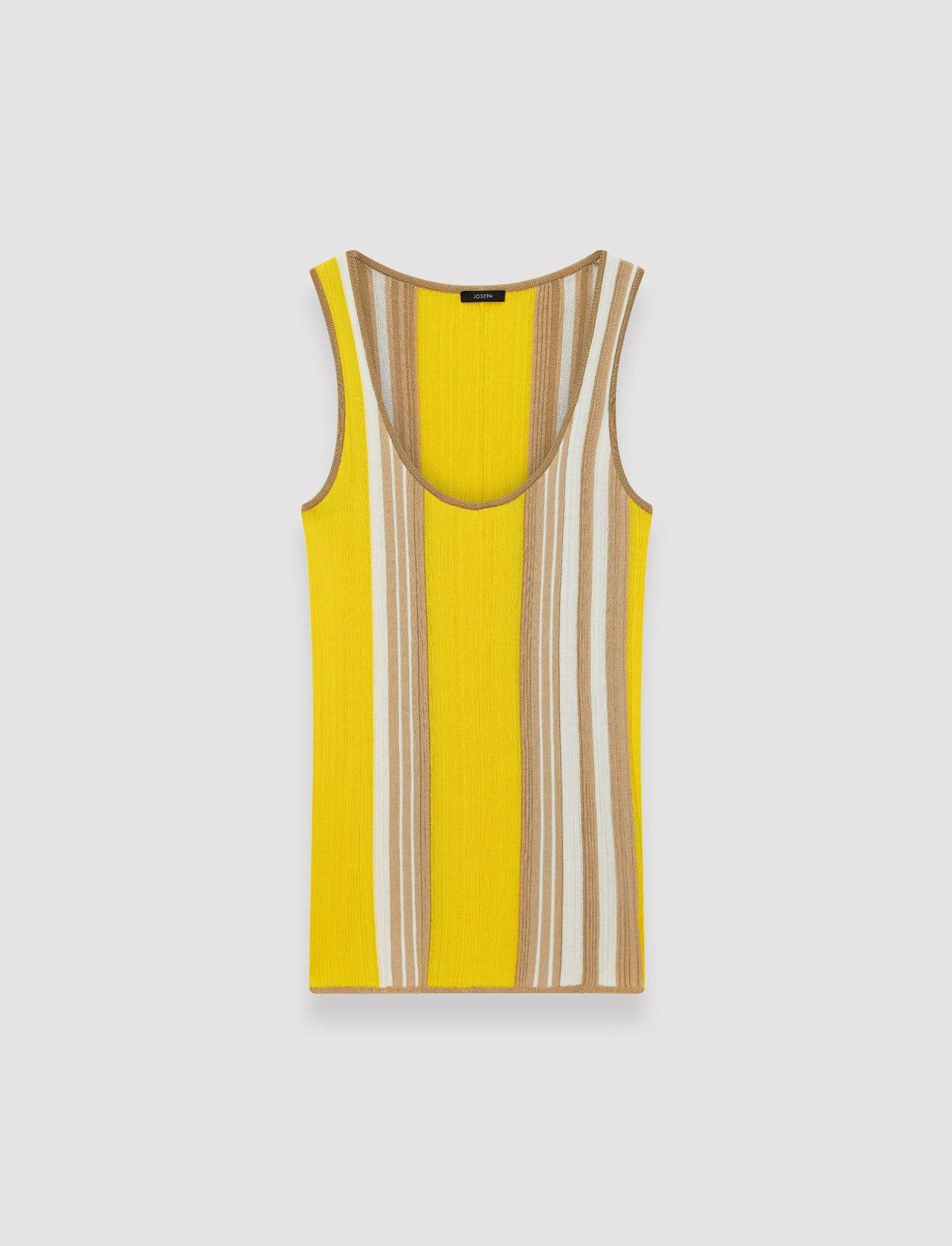 JOSEPH Fashion Women Colour Block Rib Tank Top Ivory Combo