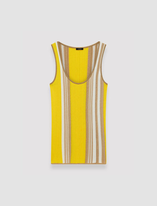 JOSEPH Fashion Women Colour Block Rib Tank Top Ivory Combo