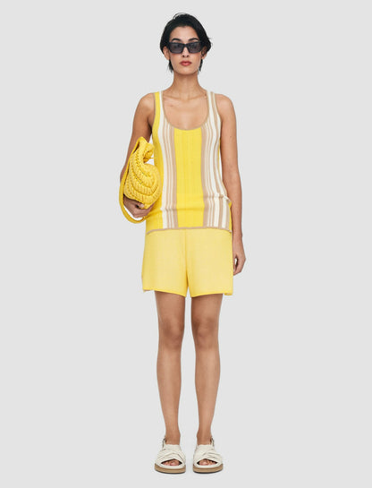 JOSEPH Fashion Women Colour Block Rib Tank Top Ivory Combo