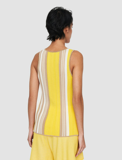 JOSEPH Fashion Women Colour Block Rib Tank Top Ivory Combo