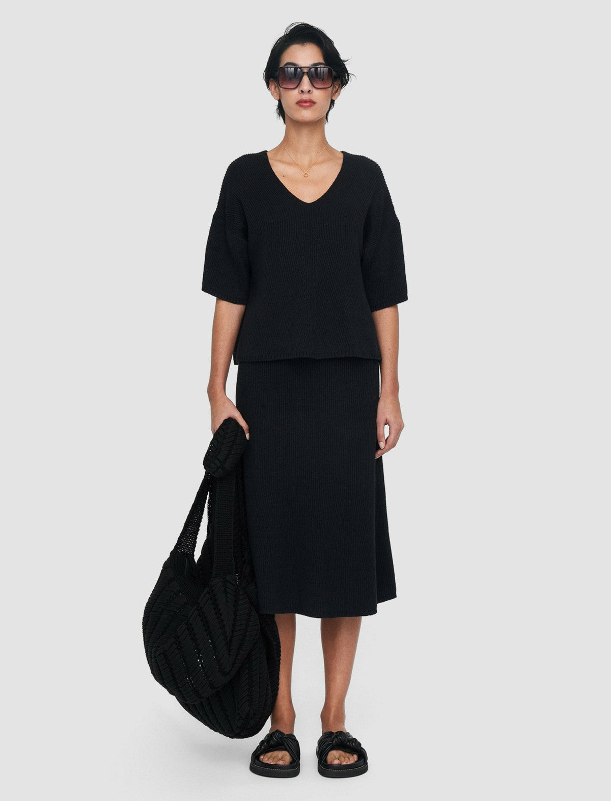 JOSEPH Fashion Women Linen Blend Top Black