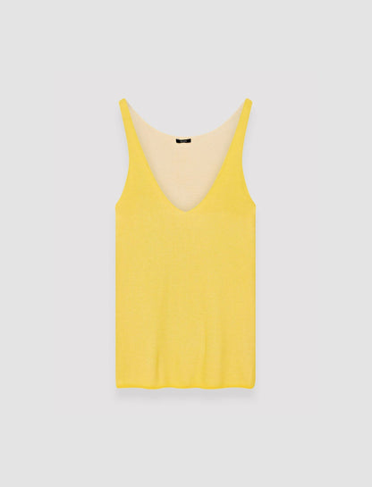 JOSEPH Fashion Women Plated Knit Tank Top Sunshine Combo