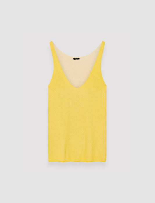 JOSEPH Fashion Women Plated Knit Tank Top Sunshine Combo