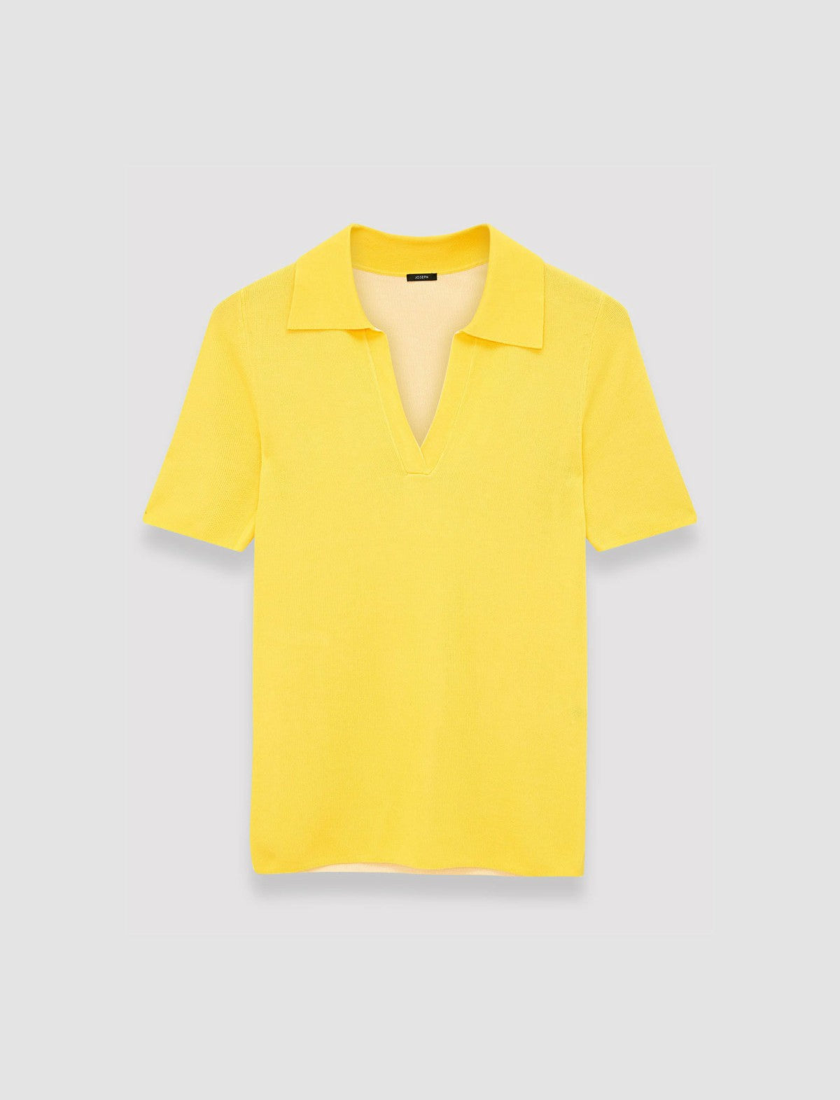JOSEPH Fashion Women Plated Knit Polo Top Sunshine Combo