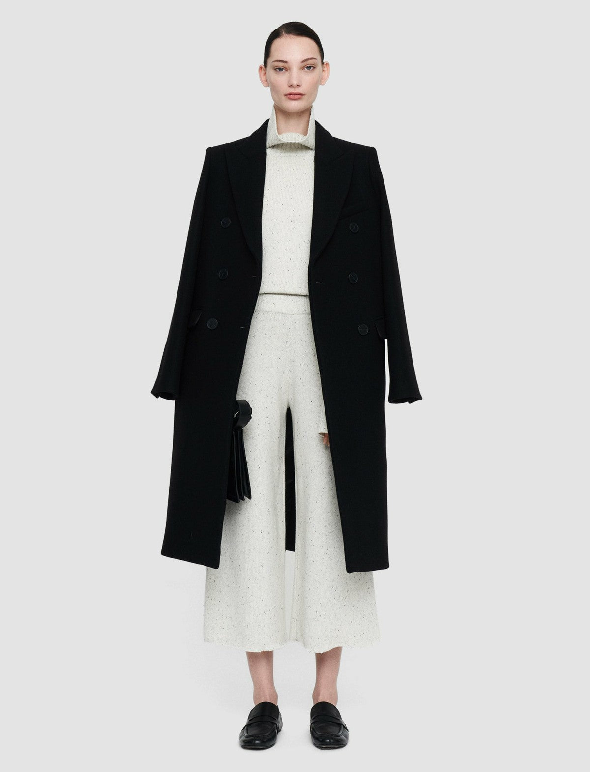 JOSEPH Fashion Women Tweed Knit Culottes Ivory