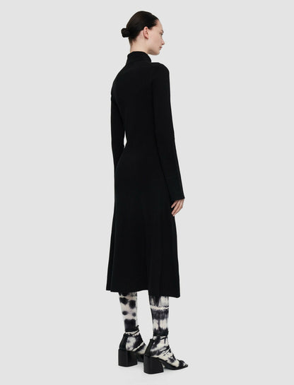 JOSEPH Fashion Women Silk Stretch Dress Black