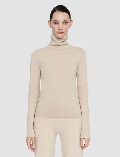 JOSEPH Fashion Women Silk Stretch Top Parchment