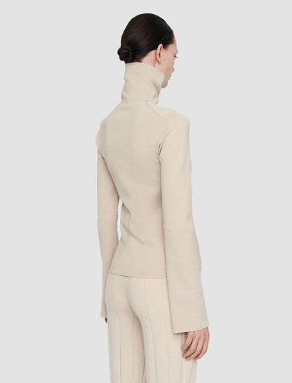 JOSEPH Fashion Women Silk Stretch Top Parchment