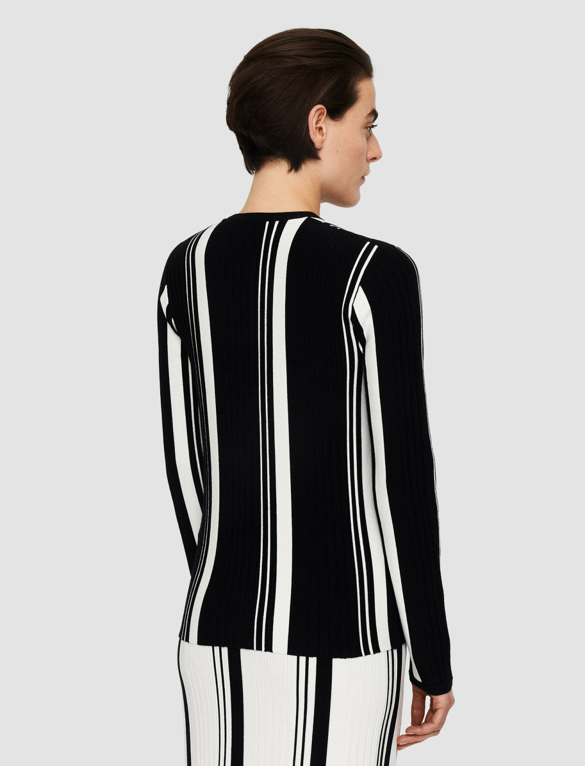 JOSEPH Fashion Women Silk Blend Top Black/Ivory