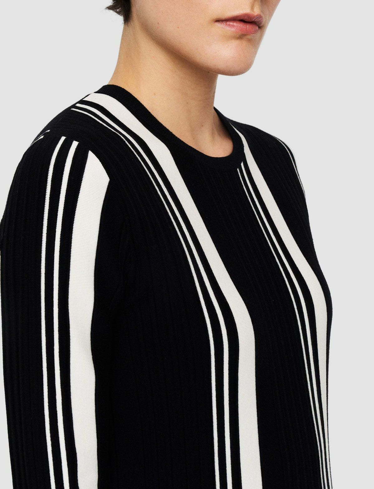 JOSEPH Fashion Women Silk Blend Top Black/Ivory