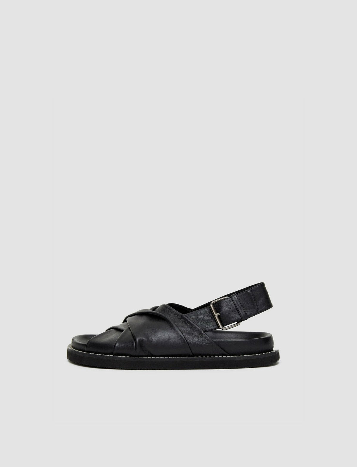 JOSEPH Fashion Women Leather Jazzy Strap Sandals Black