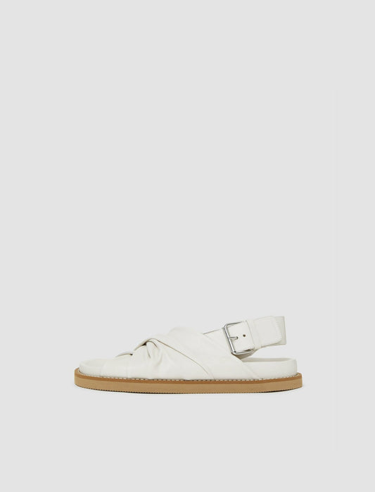 JOSEPH Fashion Women Leather Jazzy Strap Sandals Ivory