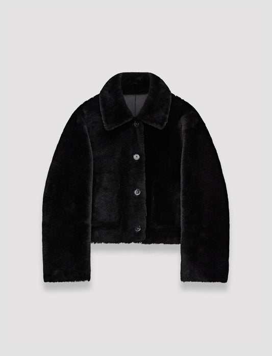 JOSEPH Fashion Women Alloway Reversible Shearling Jacket Black