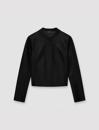 JOSEPH Fashion Women Bonded Leather Jose Jacket Black