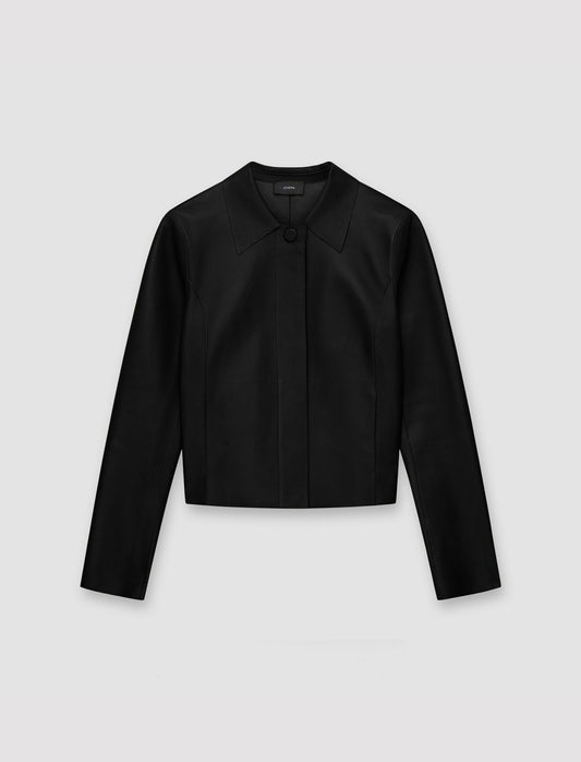 JOSEPH Fashion Women Bonded Leather Jose Jacket Black