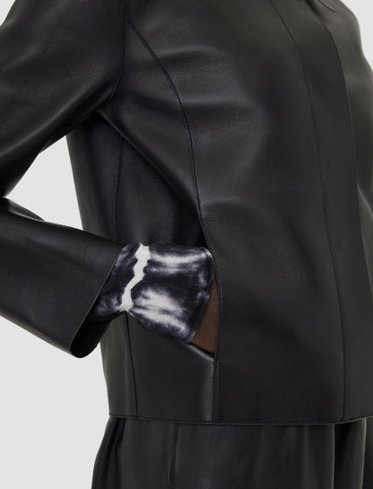 JOSEPH Fashion Women Bonded Leather Jose Jacket Black