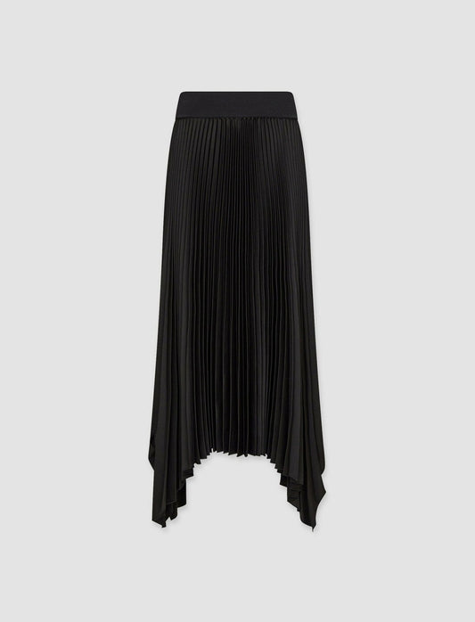 JOSEPH Fashion Women Ade Knit Weave Plissé Skirt Black