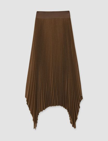 JOSEPH Fashion Women Pleated Flannel Ade Skirt Khaki