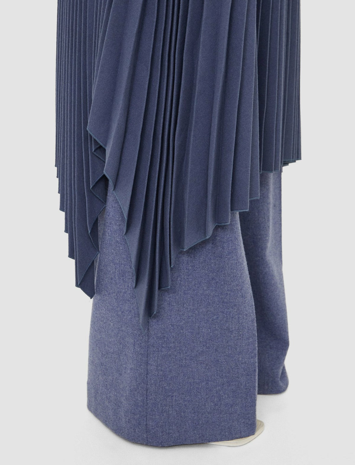 JOSEPH Fashion Women Pleated Flannel Ade Skirt Cloudy Blue