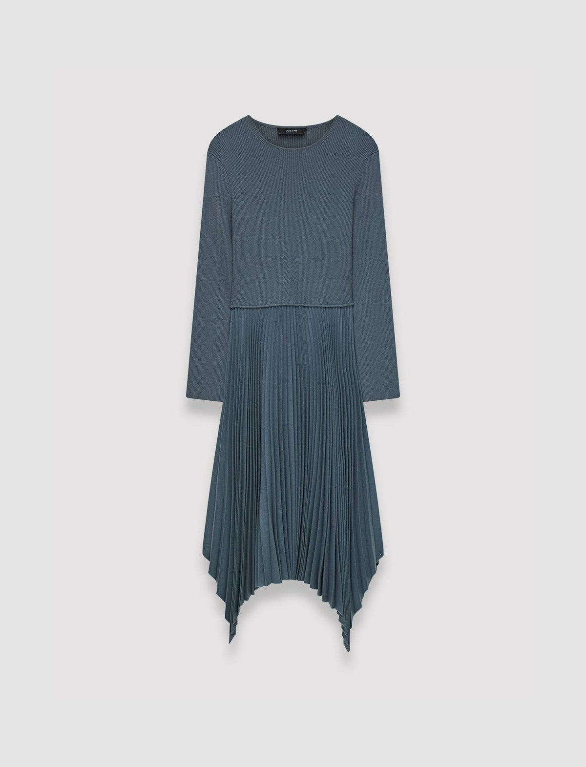 JOSEPH Fashion Women Pleated Flannel Deron Dress Cloudy Blue