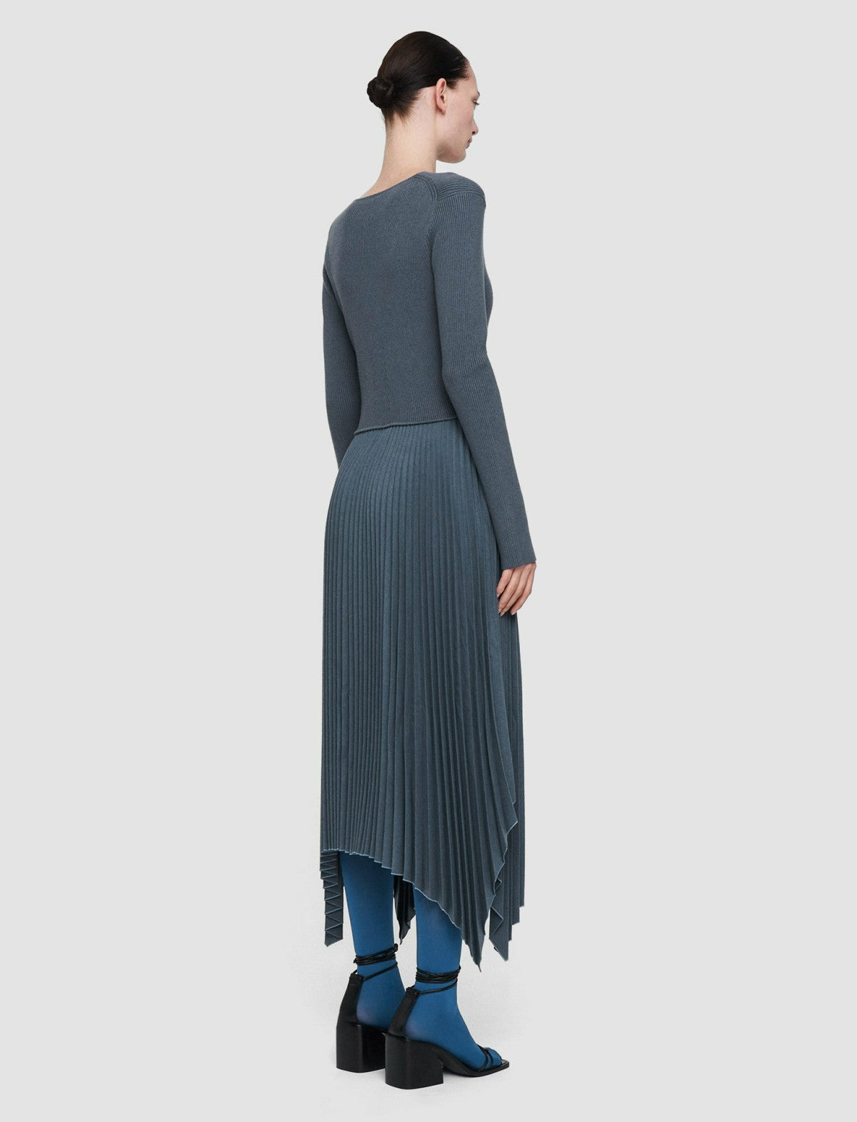JOSEPH Fashion Women Pleated Flannel Deron Dress Cloudy Blue