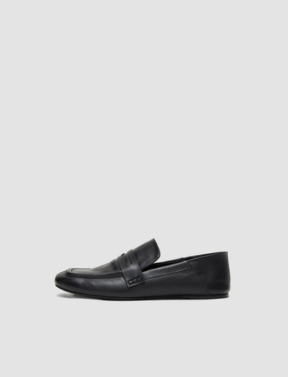 JOSEPH Fashion Women Leather Loafers Black